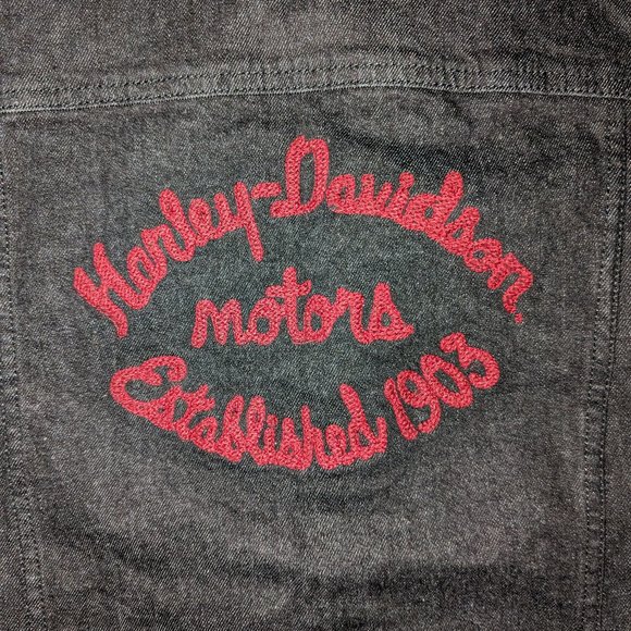 Harley Davidson Jean Vest - Picture 2 of 8